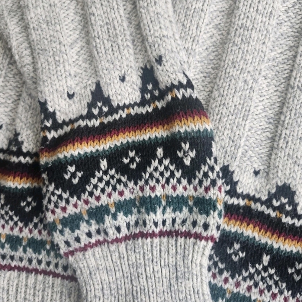 Vintage Hampton Bay USA Wool Fair Isle Sweater Nordic Knit Men’s XL - Picture 5 of 8